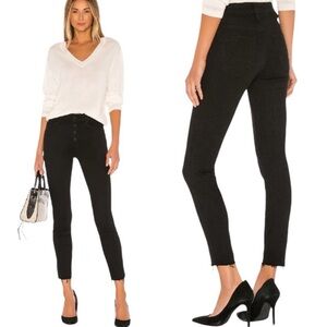 NWT MOTHER Jeans The Pixie Ankle Fray in Not Guilty Size 26 Black